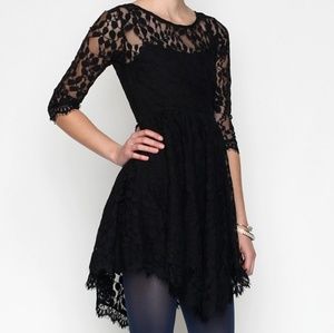 NWT Free People floral mesh lace dress